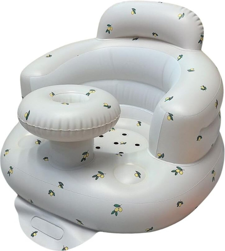 STRIKE ZONE strike zone01 Baby Seat with Tray Inflatable Sofa/ Chair, Inflatable Toy Pump(off white)