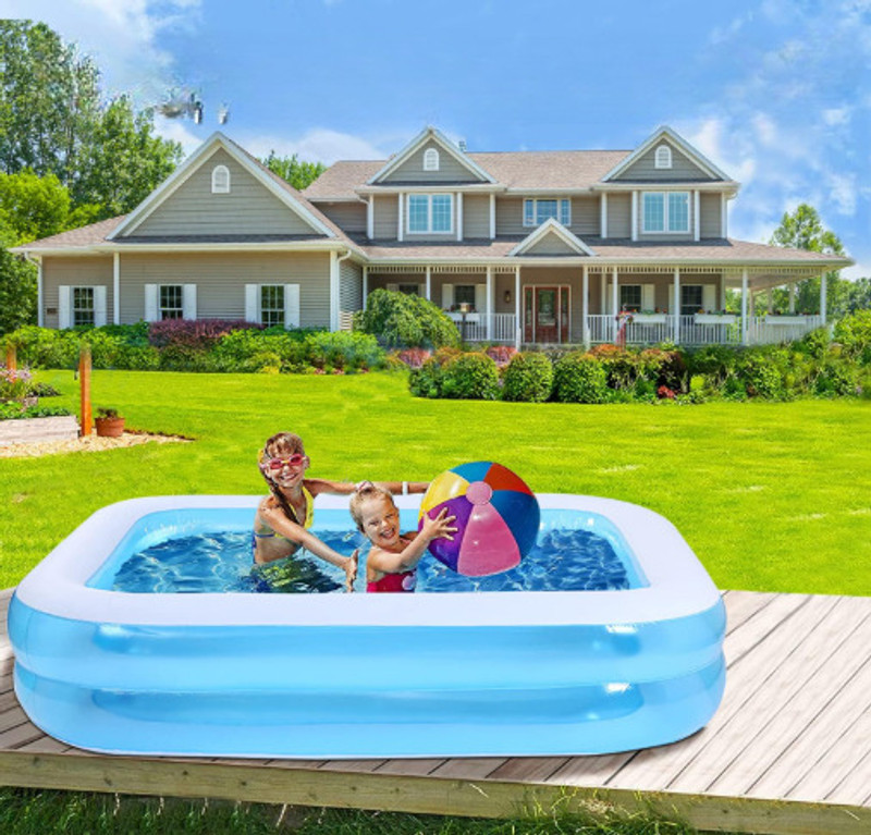 Intelligent Outdoor Kids Pool Inflatable(IND*9641) Swimming Pool Garden Inflatable Swimming Pool(Blue)