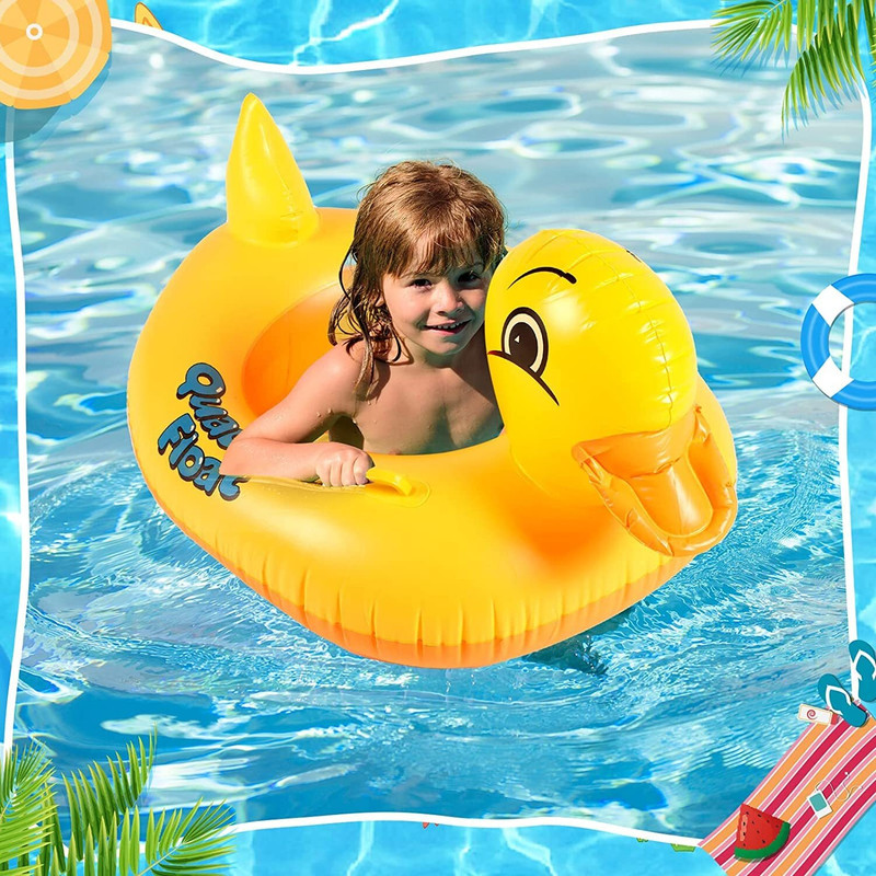 Vibgyor Products Baby Pool Float, Infant Seat Boat Inflatable Swimming Ring Trainer Waist Inflatable Swimming Safety Tube(Multicolor)