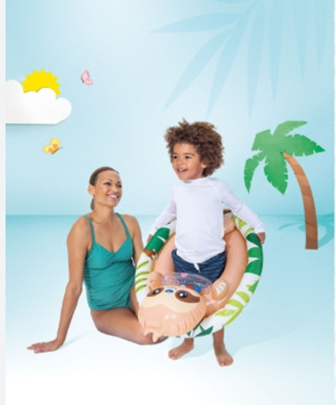 Intelligent Inflatable See Me Sit Animal Kiddie(IND*1440178) Baby Inflatable Swimming Safety Tube(Multicolor)