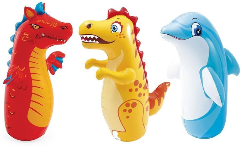 KIDOMI TOYS Hit Me Toy 3D Inflatable Animal Punching Bag for Kids Inflatable HitMe Toys(Multicolor)