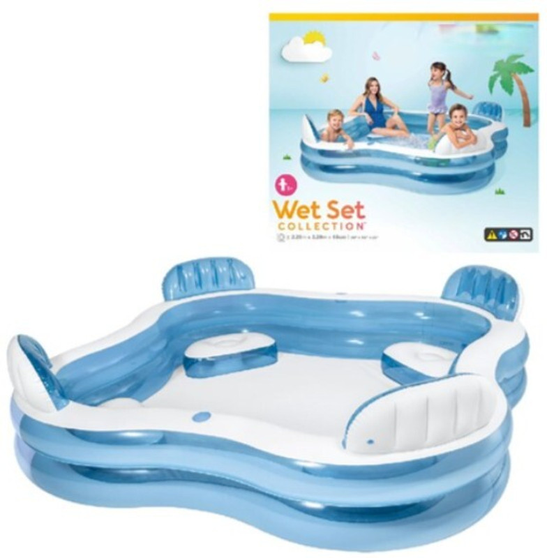 TinyTales Family (IND*99) Swimming Pool Inflatable Swimming Pool With Free Pump Inflatable Swimming Pool(Multicolor)
