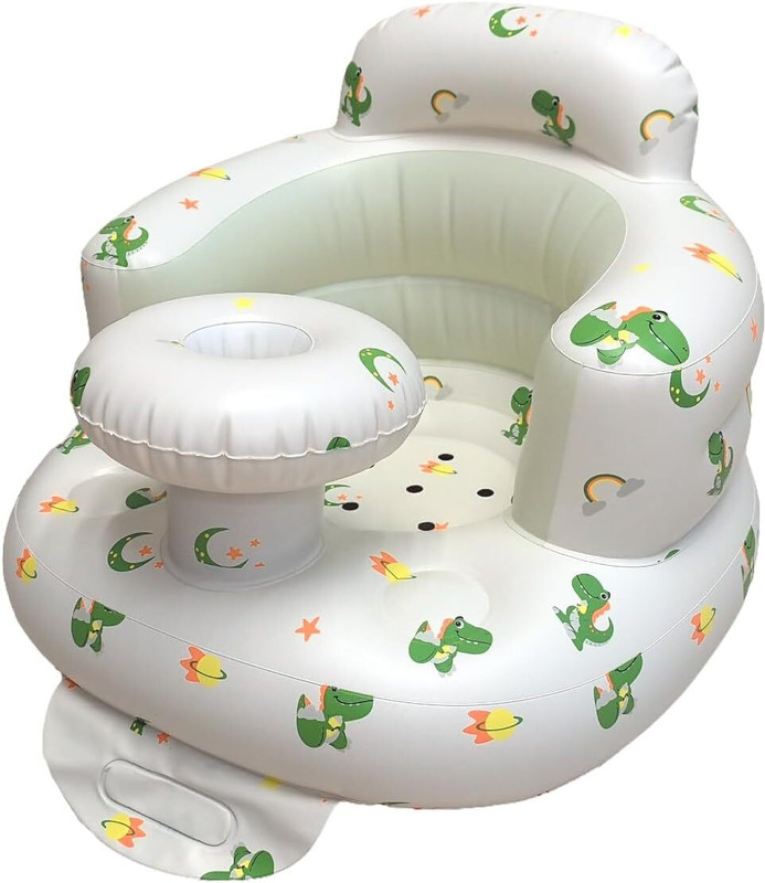 jewelleX dianosor baby setting 1 Inflatable Sofa/ Chair(White Multicolor Cartoon Print)