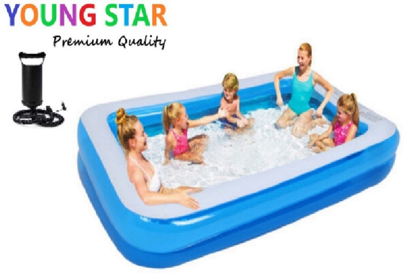 YOUNG STAR ADULTS AND KIDS JUMBO BIG SWIMMING WATER POOL BATH TUB 6.7 FEETS Inflatable Swimming Pool(GREEN OR, Blue)
