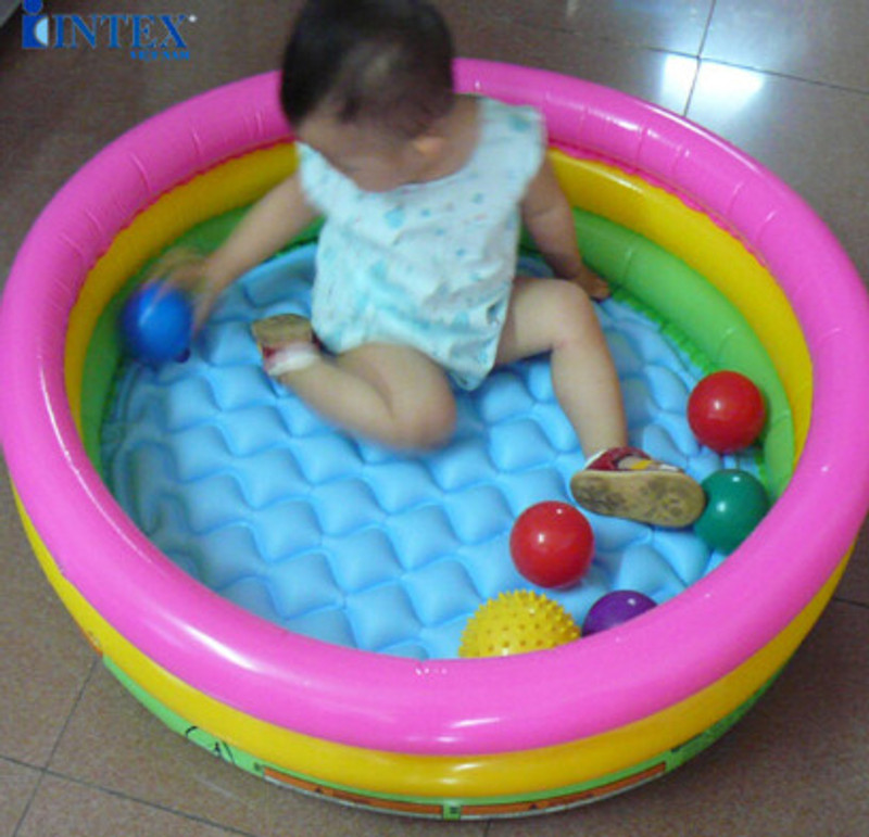 Tiny Tales 3Feet Tub 3 Ring Inflatable Kiddie Baby Swimming Pool Inflatable Swimming Pool(Multicolor)