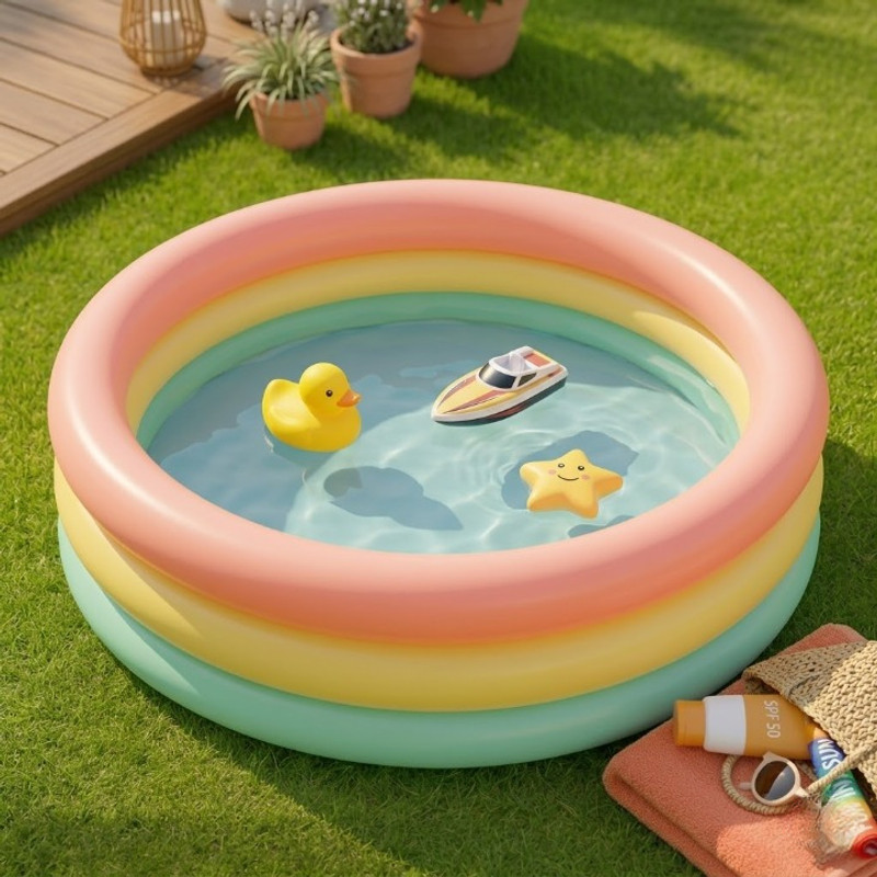 NIRVAYAENTERPRISE NIRVAYA ENTERPRISE Inflatable Kids Swimming Pool 3 Feet Multicolor Inflatable Swimming Pool(Multicolor)