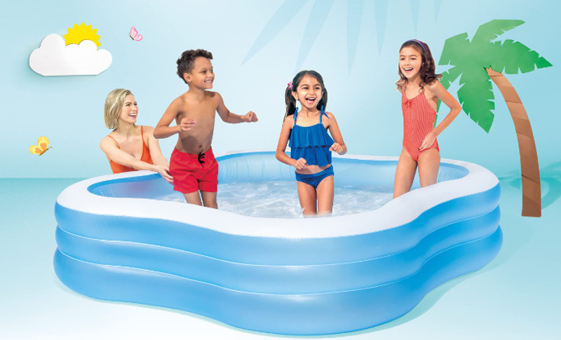 KinderTales Swim Center Family Pool 57495 Inflatable Swimming Pool(Multicolor)