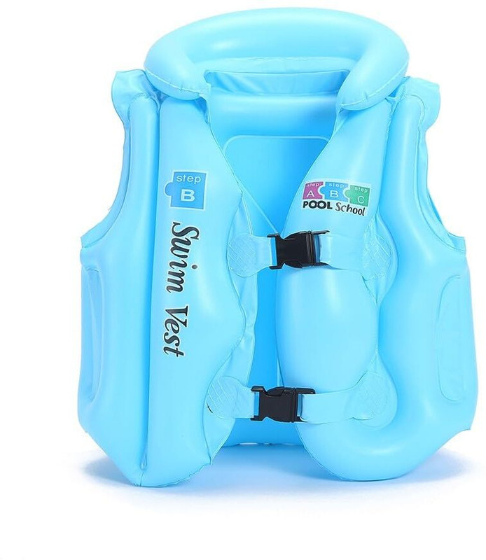 Shreedhar Impex Kids Inflatable Swim Vest Safety Jacket for Swimming & Drifting (4–10 Years) Inflatable Swimming Vests(Blue)
