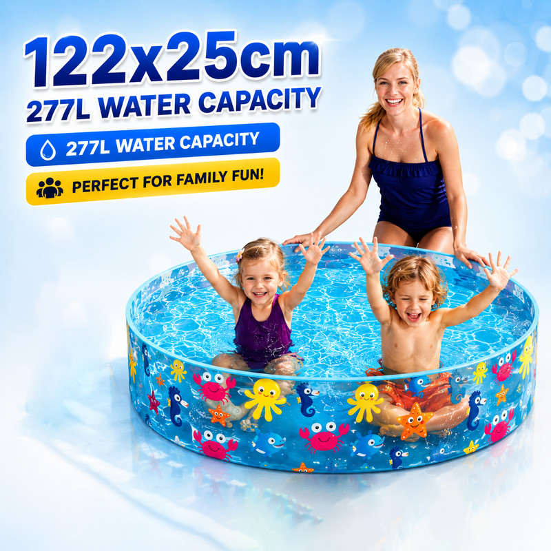 Buddynjoy Aquatic Fill N Fun Sparking Sea Pool, Portable Home Pool Bathtub for Kids Inflatable Swimming Pool(Multicolor)