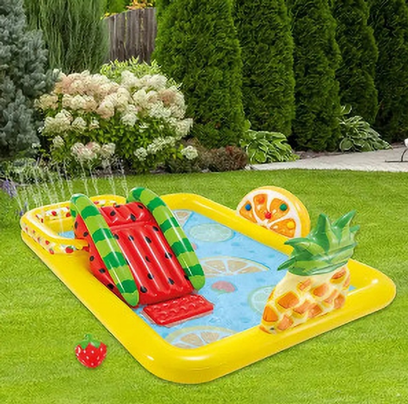 Tiny Tales Inflatable Outdoor Park Swimming Pool Slides Children Pool With Free Pump Inflatable Swimming Pool(Multicolor)