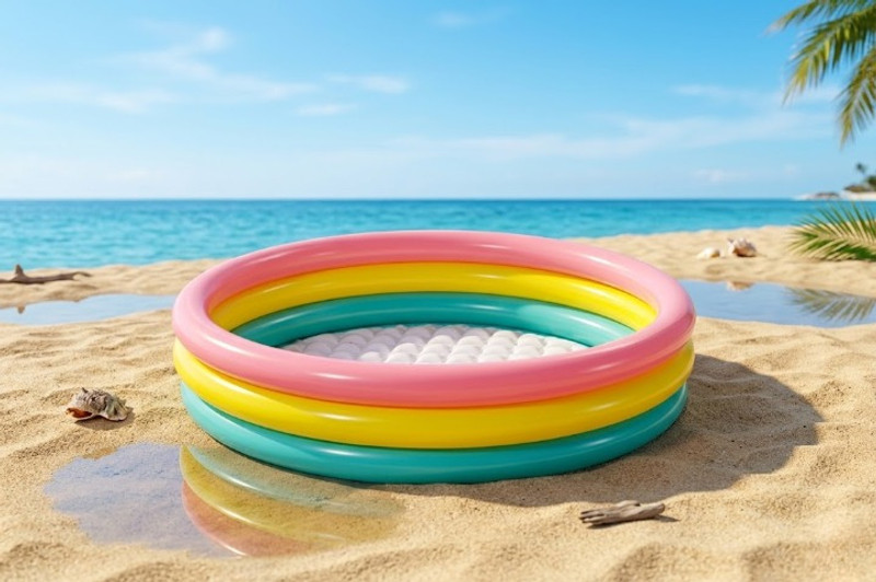 NIRVAYAENTERPRISE NIRVAYA ENTERPRISE Inflatable 3 Ft Kids Pool for Summer Water Play Inflatable Swimming Pool(Multicolor)
