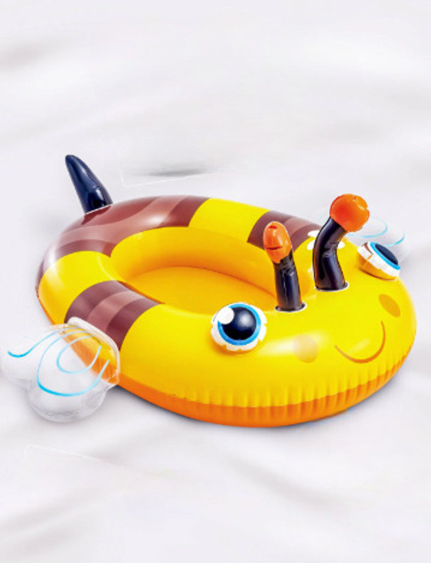 KinderTales Kiddie Bee Design Inflatable(IND*718) Pool Float Inflatable Swimming Safety Tube(Yellow)