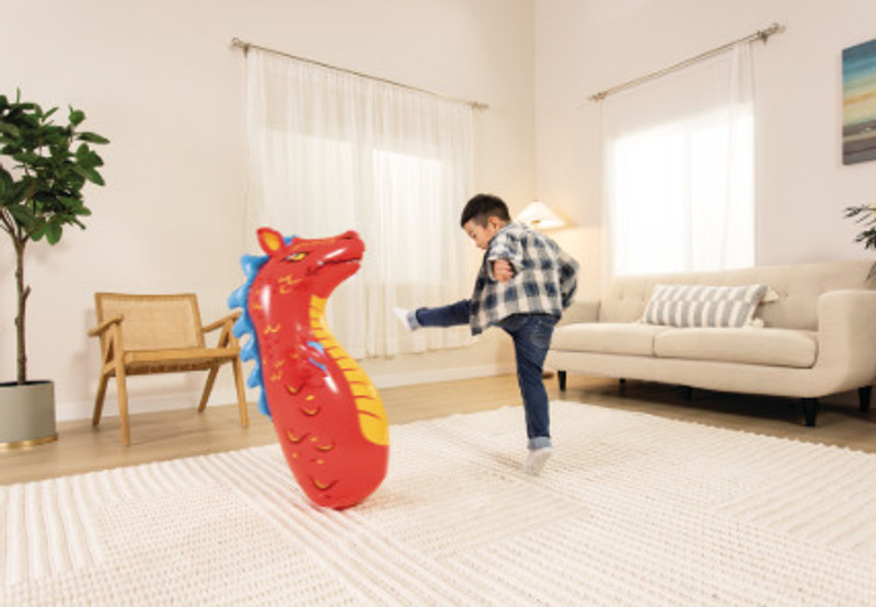 Tiny Tales PVC Material, Fun & Safe (IND*30216)Play With Pump Inflatable HitMe Toys(Multicolor)