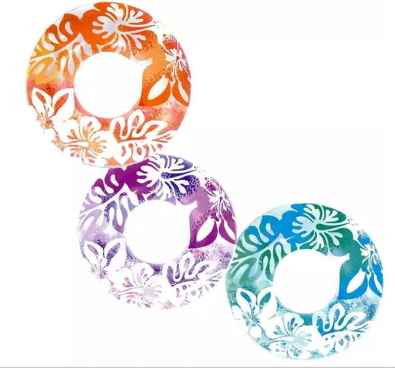 Intelligent Lively Print Swim Ring Age 3 -6 Swimming (IND*3019) Inflatable Inflatable Swimming Safety Tube(Multicolor)