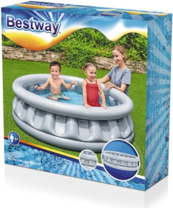 KinderTales Bestway Swimming (IND*7896)Pool For Kids -51080 Inflatable Swimming Mats(Silver)