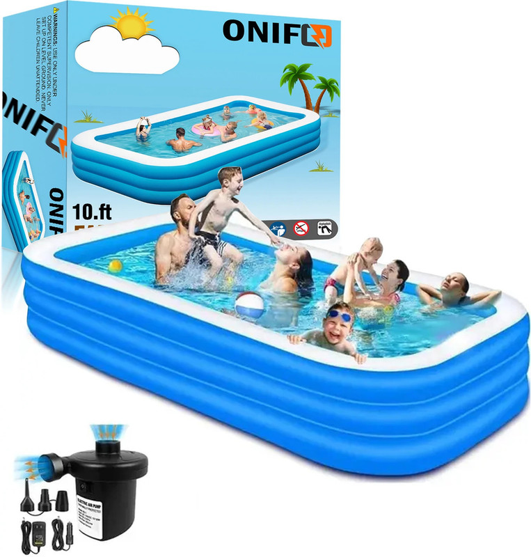 Littlebloom Inflatable Lounge Swimming PoolLittlebloom482 Inflatable Swimming Pool(Blue)