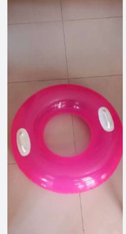 Intelligent Tubes Round Pool Buoy High (IND*2226)Swim Ring with Heavy Duty Handl Inflatable Swimming Safety Tube(Multicolor)