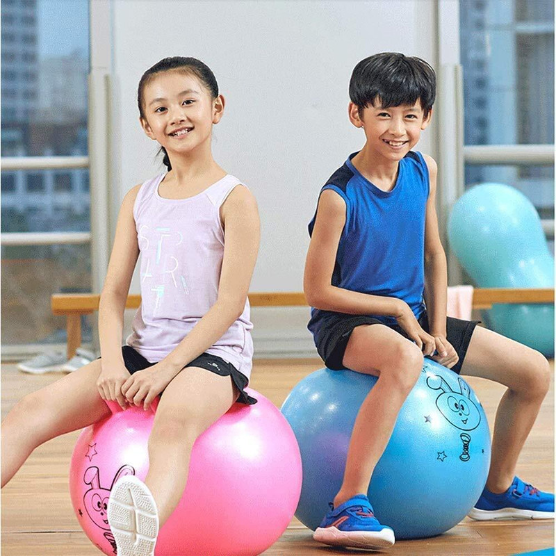 PINOPZA HOP BALL 65CM Rubber Hopper Ball for Kids with Handles Inflatable Ball(Multicolor)