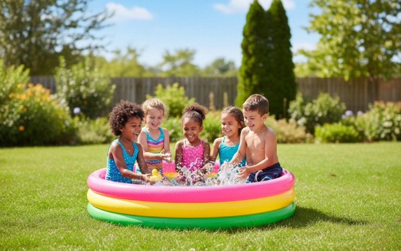NZENTERPRISE Baby 3 Feet Inflatable Pool Tube for Kids Fun Activity Inflatable Swimming Pool(Multicolor)