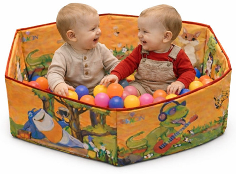 Intelligent Toddlers 1-3 Girls(IND*6054) Boys for Indoor&Outdoor Play Tent Inflatable Ball Pits(Multicolor)
