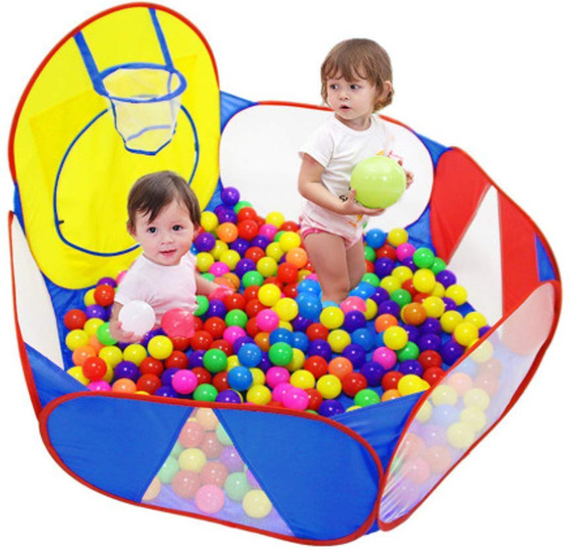 KinderTales playhouse: ball pit balls: playpen(IND*85102) baby for kids Inflatable Ball Pits(Multicolor)