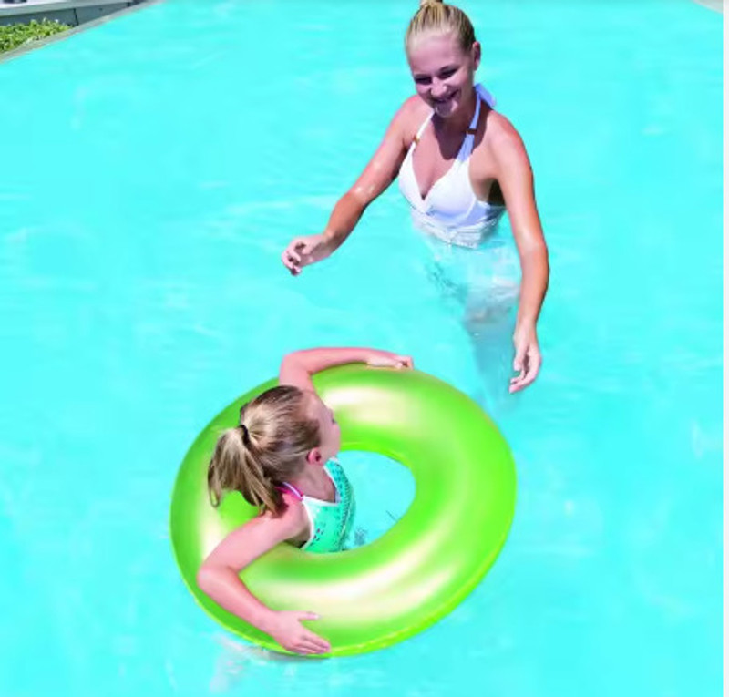 Intelligent Children's (IND*55) beach swimming ring 76 cm Green Inflatable Swimming Safety Tube(Green)