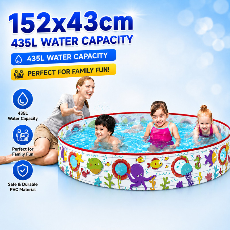 Buddynjoy Odyssey Fill N Fun Round Swimming Pool Baby Bath Tub for kids Inflatable Swimming Pool(Blue)