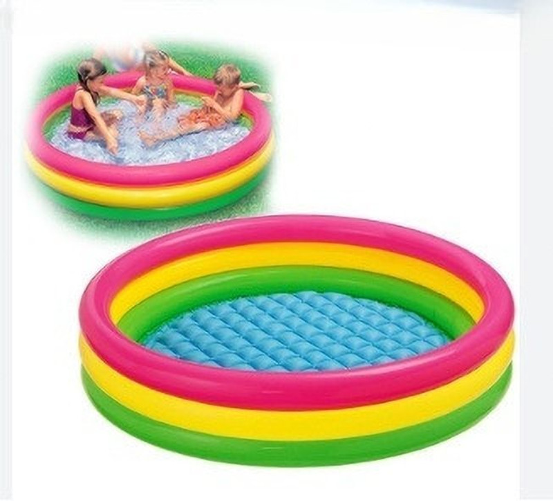 KinderTales 5 ft Swimming Pool 5 feet for Kids and Baby - Inflatable Inflatable Swimming Pool(Multicolor)