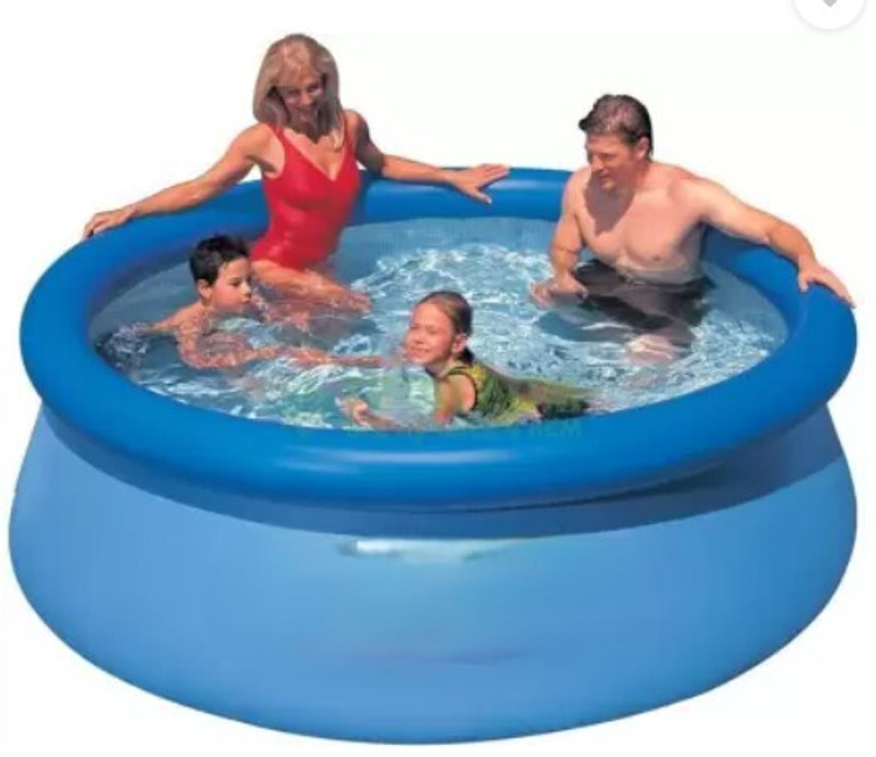 KinderTales Inflatable (IND*88) Easy Set Swimming Pool (28122_10ft) With Free Pump Inflatable Swimming Pool(Multicolor)