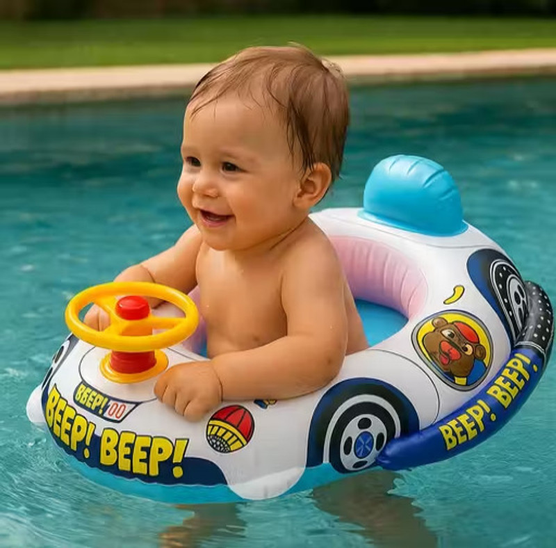 Xena Swim Ring for Kids Inflatable Swimming Pool Tube for 1-5 Years Baby Girl Boys Inflatable Swimming Safety Tube(Blue)