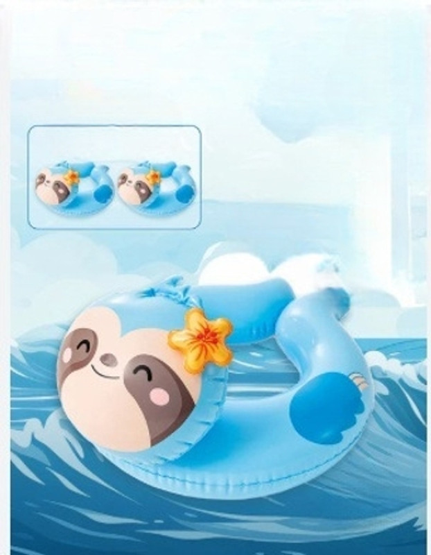 KinderTales Inflatable Swimming Toy for Summer (IND*7412) Ride-On Pool Float Inflatable Swimming Safety Tube(Multicolo)