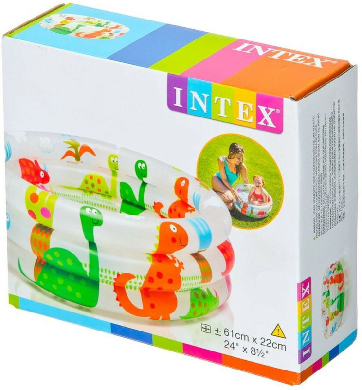 ECOM BHARAT DINOSAUR 3-RING BABY POOL Inflatable Swimming Pool(Multicolor)