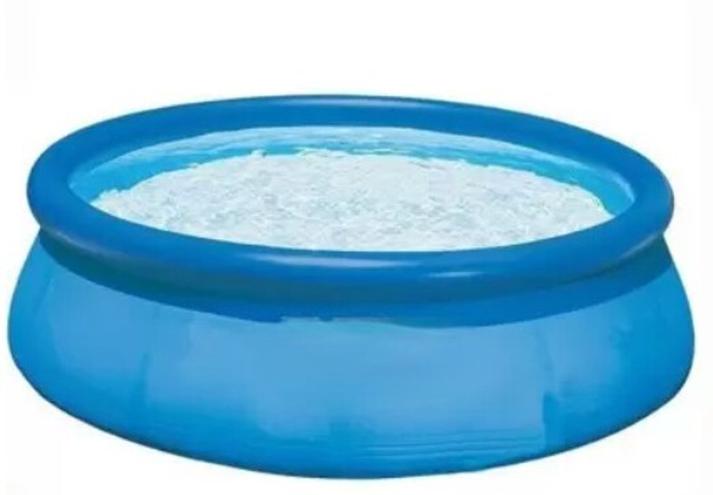 Intelligent (IND*41) 8FtX24 Inch Easy Set Puncture Resistant Circular Above Ground Inflatable Swimming Pool(Multicolor)