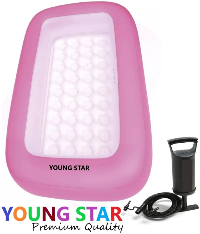 YOUNG STAR Premium Quality Air Base Inflatable Swimming Pool & Bath Tub For Kids & Babies Inflatable Swimming Pool, Inflatable Toy Pump, Pool Accessory(Pink)