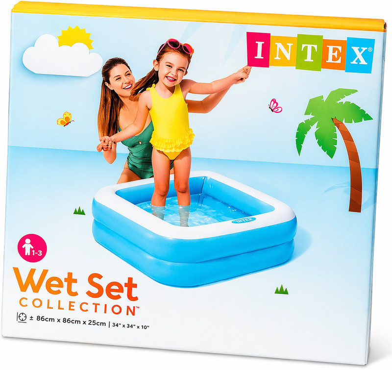 angelrider Intex Wet Set Collection Inflatable Kids Swimming Pool Inflatable Swimming Pool(sky blue)