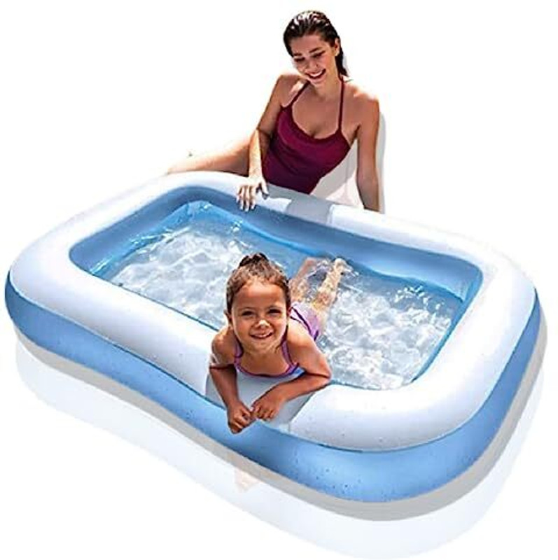 VWretails Rectangula Inflatable pool for fun and enjoyment Inflatable Swimming Pool(Blue)