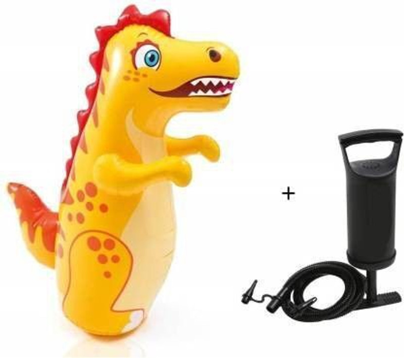 Little Kiddie City Iex Hit Me Dragon And Air Pump Combo Children's Kids Inflatable 3D Punching Bop Bag (Keep Water in Base) - Toy Gift for Age 3+ Inflatable HitMe Toys, Inflatable Toy Pump(Multicolor)