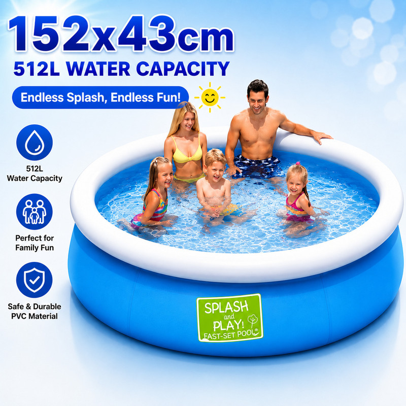 Buddynjoy Splash and Play Baby Pool, Summer Portable Garden Bathtub for Kids Inflatable Swimming Pool(Multicolor)