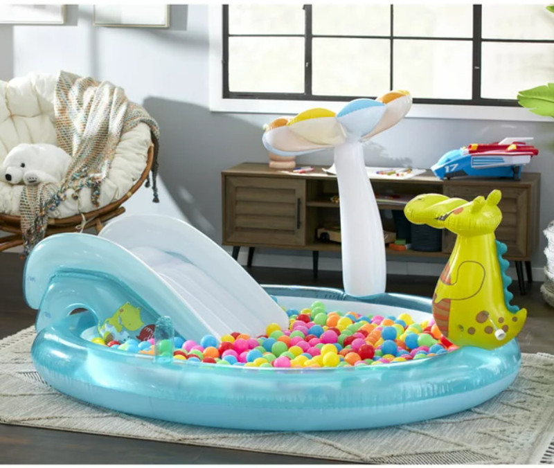 KinderTales Blue with Water Capacity (IND*99) 180 Liters 57165 Inflatable Swimming Pool(Multicolor)