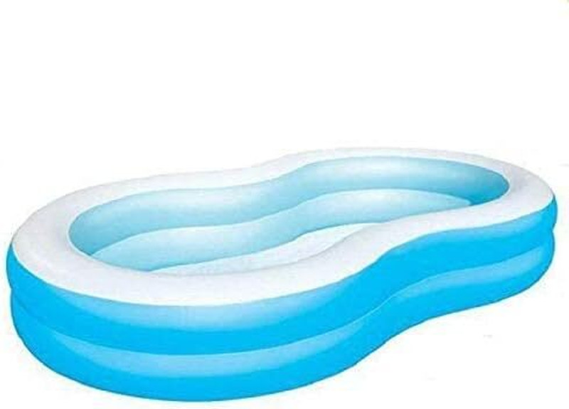 Intelligent 54117 BIG LAGOON FAMILY POOL 2.62mx1.57mx46cm Inflatable Swimming Pool(Multicolor)