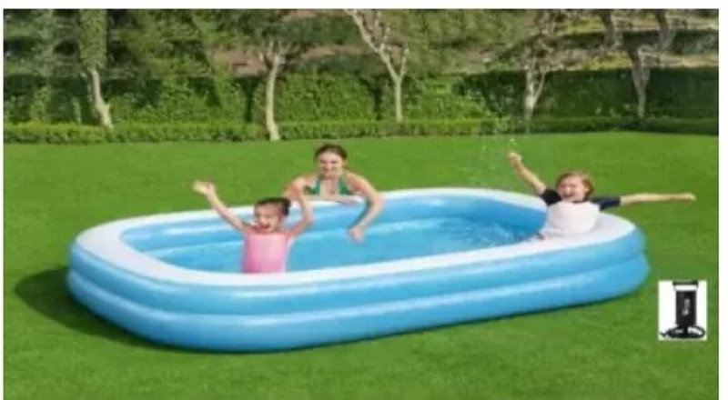 Tiny Tales A 78 Summer 6.7 Feet Pool for Kids and Adults (Free Air Pump) Inflatable Swimming Pool(Blue)