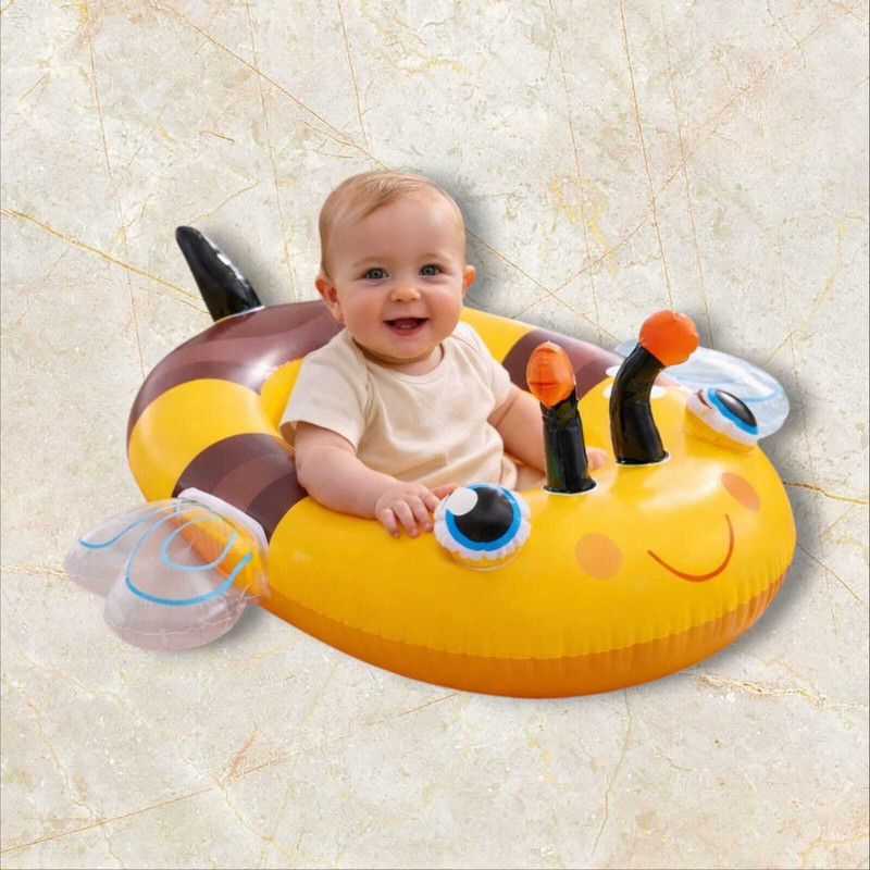 Intelligent Kids Children Bee Pool Float(IND*71934) Swimming Inflatable Swimming Safety Tube(Yellow)