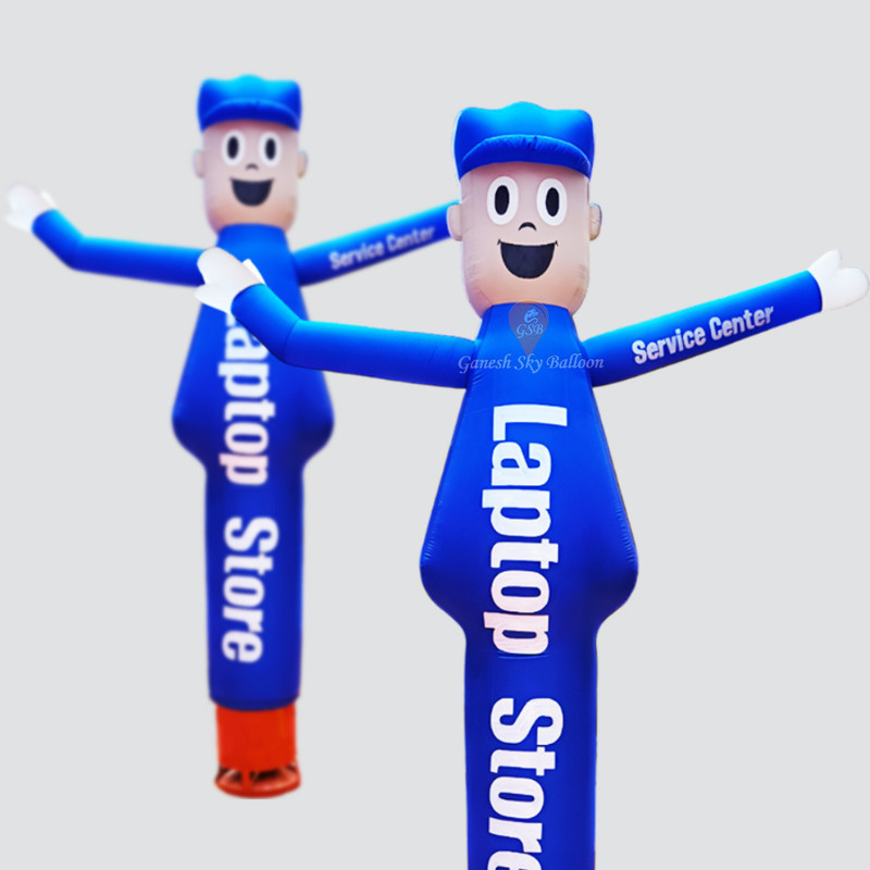 GANESH SKY BALLOON Inflatable Air Dancer, 10 Feet (Without Blower) Inflatable Hoppers & Bouncer(Blue)