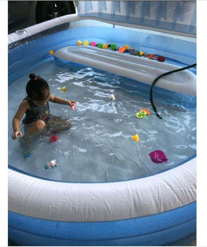 HornFlow 57190 (IND*21) Pwimming Pool Tub Family Lounge Pool Tub With Pump Inflatable Swimming Pool(Multicolor)