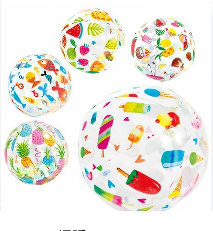 KinderTales Ball Transparent(IND*7904) Pool Toys (Pack Of Any 1 Colour) Inflatable Ball(Multicolo)
