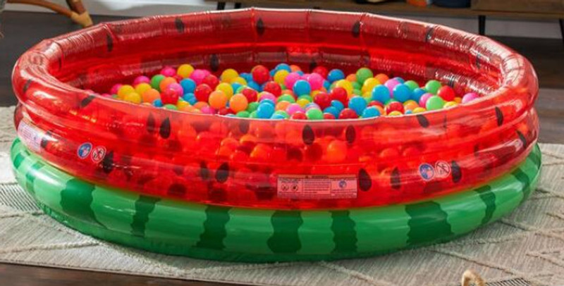Inetlligent Inflatable Round 3 Ring Watermelon Kiddie Swimming Pool Inflatable Swimming Pool(Multicolor)