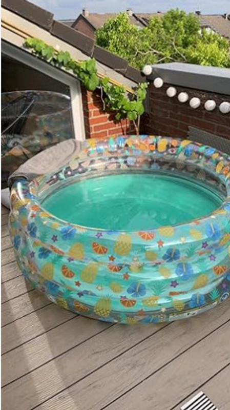 HornFlow Transparent Sea (IND*85) Life Pool Inflatable 3 Rings Kids Round Swimming Pool Inflatable Swimming Pool(Multicolor)