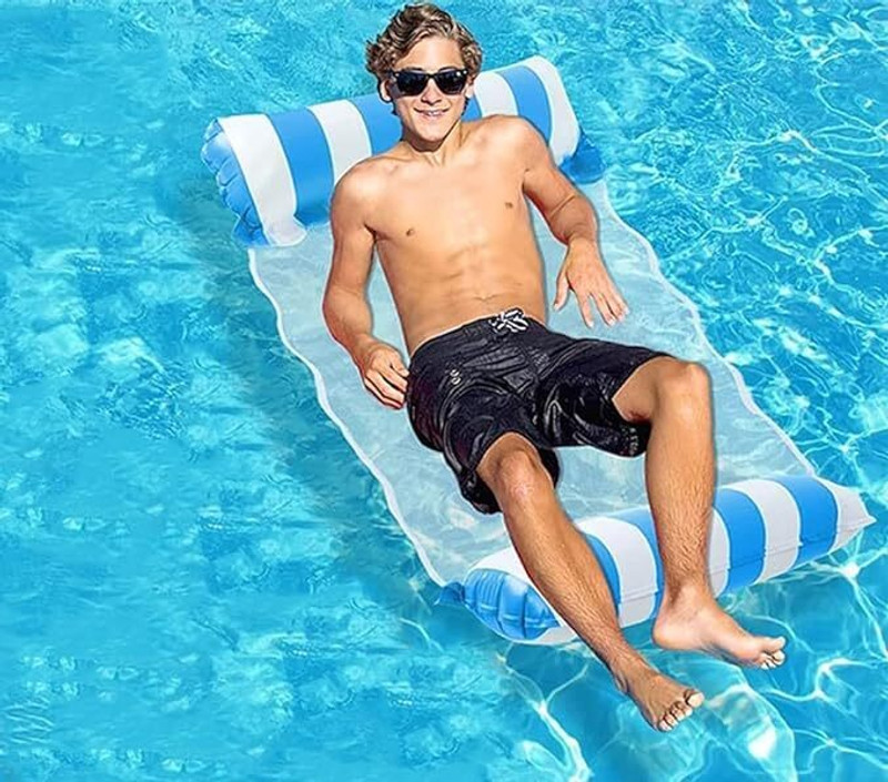 Deoxys Swimming Inflatable Pool Float, Multi-Purpose 4-in-1 Water Floating Chair Rafts Inflatable Hoppers & Bouncer, Swimming Mats, Arm Floating Bands(Muti)