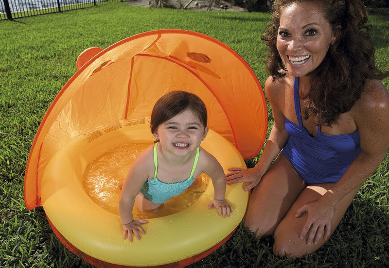 KinderTales Children's (IND*54) inflatable Swimming pool For Kids ( Orange) Inflatable Swimming Pool(Orange)