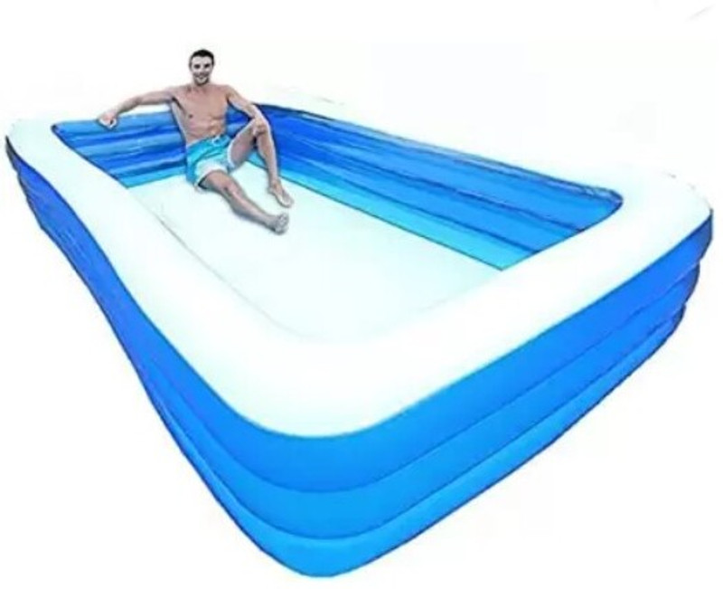 Fossilbeater Combo 6 Feet Inflatable Bath Tub with Air Hand Pump Inflatable Swimming Pool(Blue)